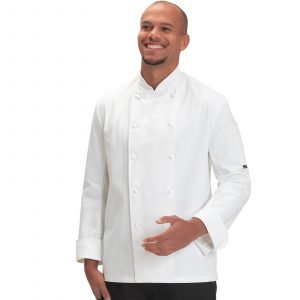 Dennys 100% Cotton Chef Jacket Removable Stud Colour Choice,Long or Short Sleeve