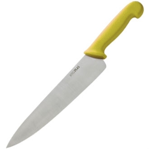 Hygiplas Cooks Knife 10" Yellow handle for cooked meat