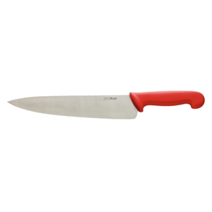 Hygiplas Cooks Knife 10" Red handle for Raw Meat