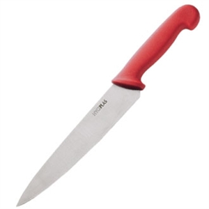 Cooks Knife 8.5" Red handle for raw meat