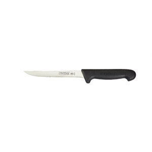 Chef Works Boning Knife. 6" stiff blade. Santoprene handle.