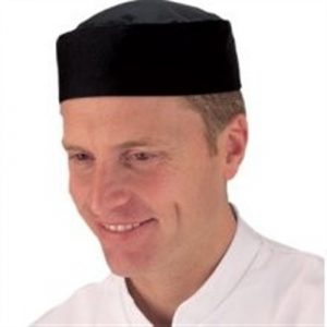 Chefs skull cap in black