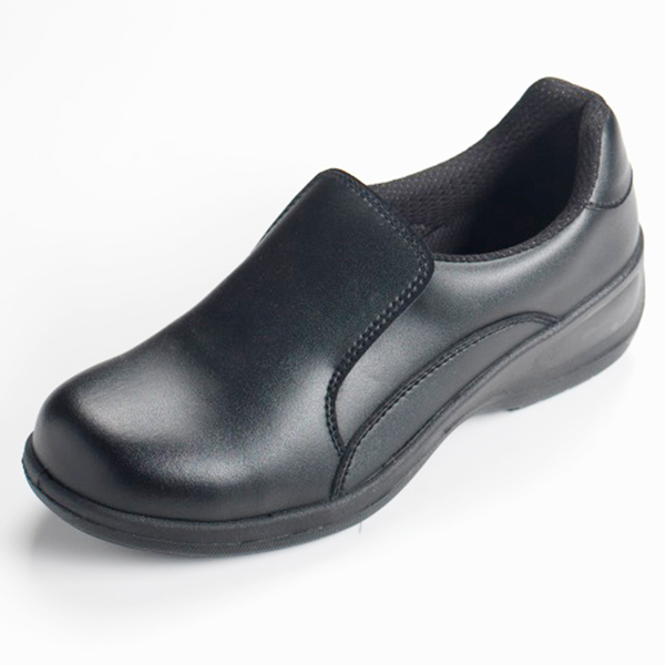 Comfort Grip Black Ladies Slip-On Shoe