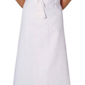 Waist apron in white