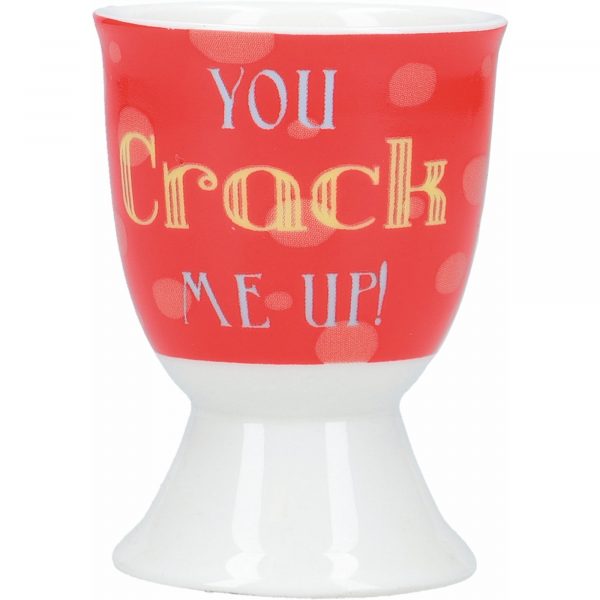 KitchenCraft Porcelain 'You crack me up' Egg Cup